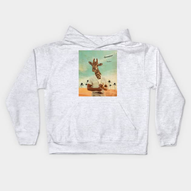 Giraffe gentleman -  Artwork Kids Hoodie by Independent_BZ